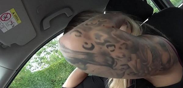  Public Agent Tattooed German Mia Blow rides strangers cock